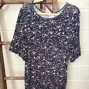 New York & Company Floral Dress Size Large
